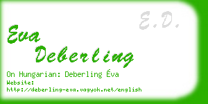 eva deberling business card